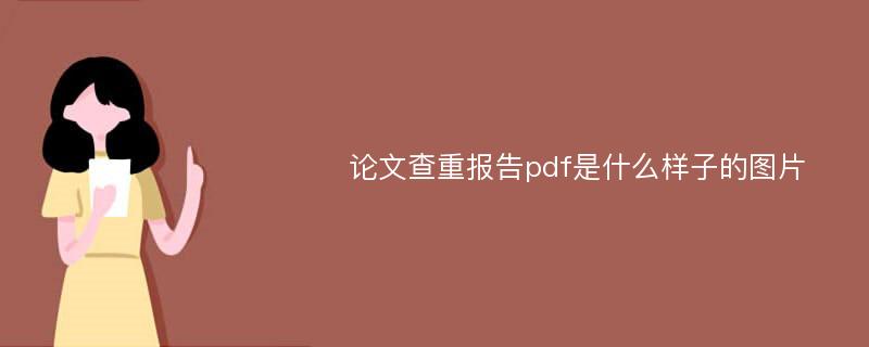 论文查重报告pdf是什么样子的图片